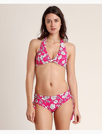 Bikini de plage fleuri dos nu pour femme ADMAS