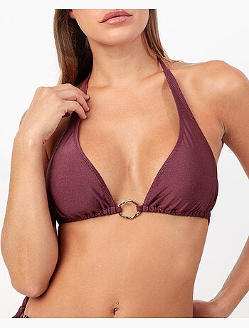 Bikini dos nu ADMAS pour femme, violet coucher de soleil