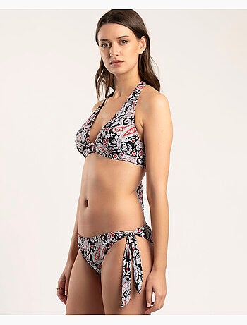 Bikini dos nu en cachemire noir ADMAS pour femme