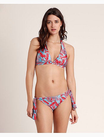 Bikini hawaïen bleu et rouge ADMAS pour femme