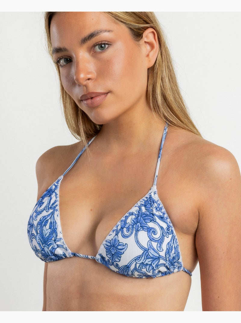 Bikini triangle en céramique bleue pour femme ADMAS Bleu - Kiabi
