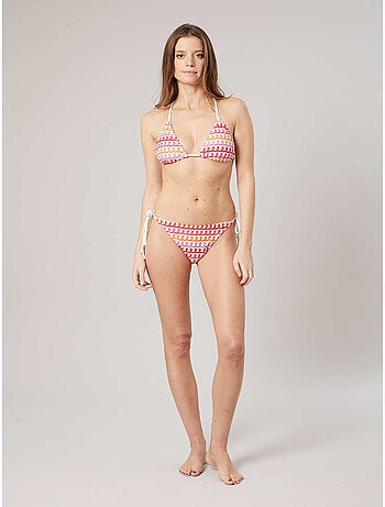 Bikini triangle femme en crochet multicolore 'Deeluxe'