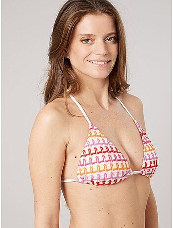 Bikini triangle femme en crochet multicolore 'Deeluxe'