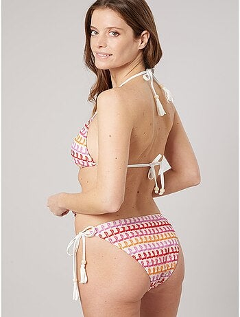 Bikini triangle femme en crochet multicolore 'Deeluxe'