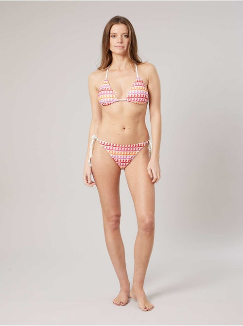 Bikini triangle femme en crochet multicolore 'Deeluxe' - Kiabi Bikini triangle femme en crochet multicolore 'Deeluxe' - Kiabi