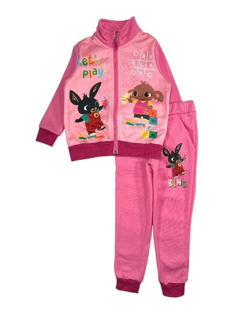 Bing - ​​Ensemble ​​Veste sweat pantalon Imprimé Bing Rose - Kiabi