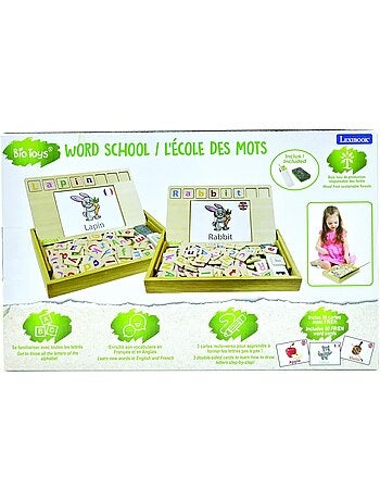 Bio toys l’ecole des mots bilingue français- anglais - jeu en bois