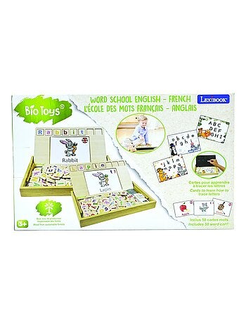 Bio toys l’ecole des mots bilingue français- anglais - jeu en bois