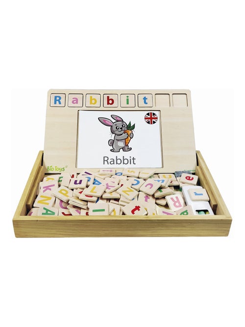 Bio Toys L’Ecole des Mots bilingue Français- Anglais - Jeu en Bois - Kiabi