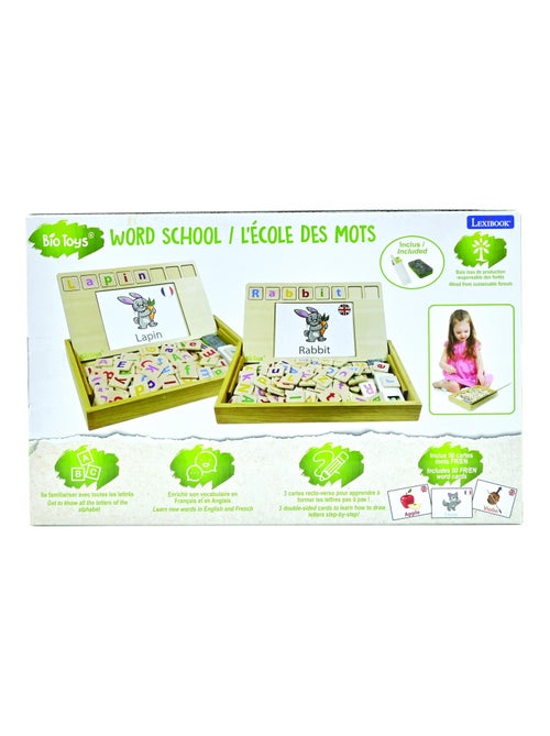 Bio Toys L’Ecole des Mots bilingue Français- Anglais - Jeu en Bois - Kiabi