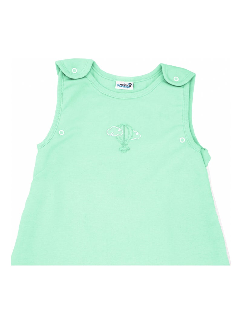 Blanc Avenue Bébé Lot de 2 Bodys manches longues imprimé Vert d'eau - Kiabi