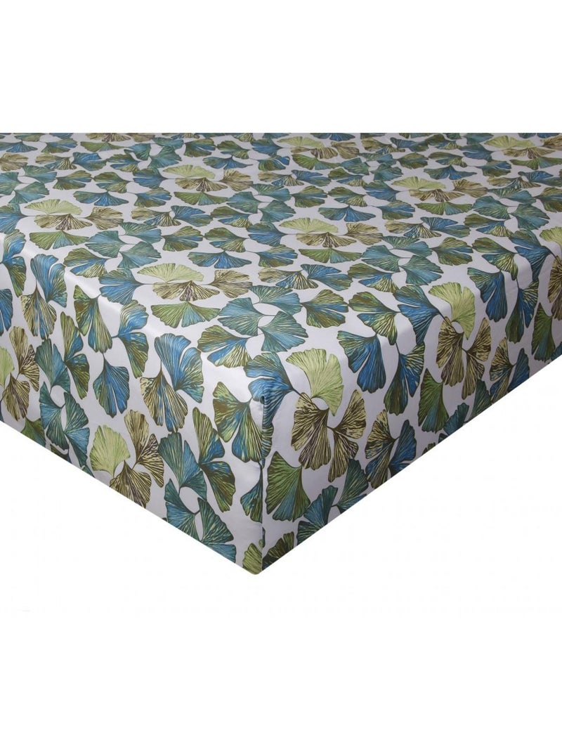 Blanc Avenue Drap Housse Satin De Coton Vert - Kiabi