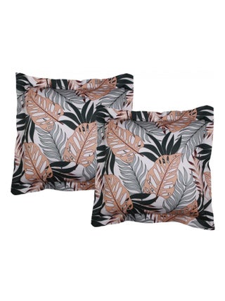 Blanc Avenue Lot De 2 Taies D'oreiller 63x63 Cm Satin De Coton Imprimé