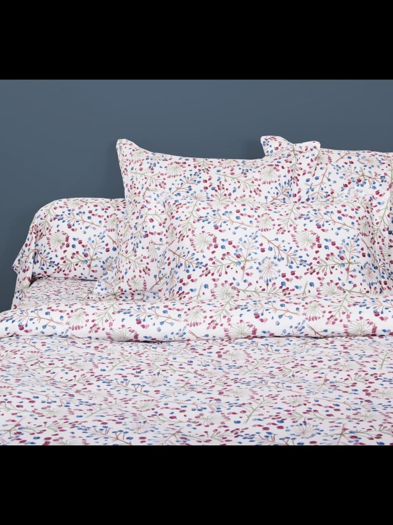 Blanc Avenue Taie De Traversin 86x185 Cm Satin De Coton Imprimé Multicolore - Kiabi