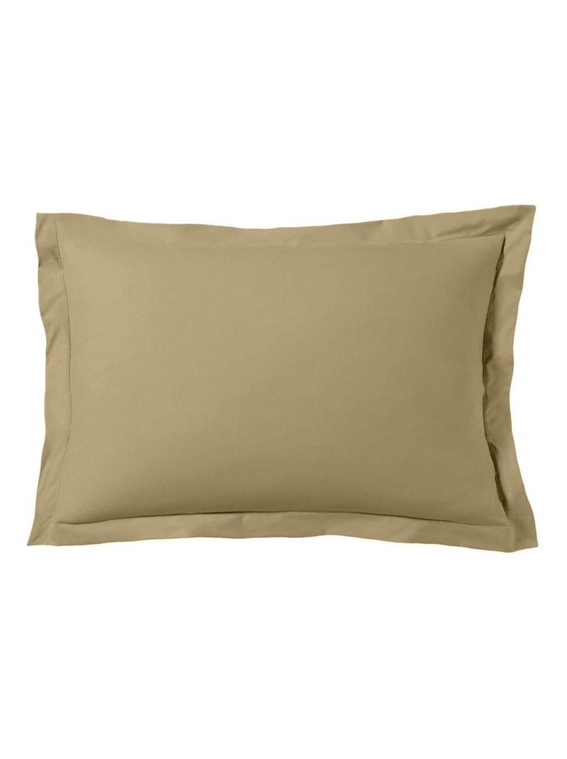 Blanc Avenue Taie D'oreiller 50x70 Cm Satin De Coton Beige - Kiabi