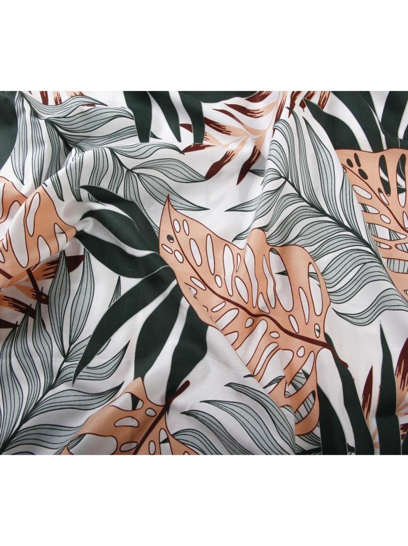 Blanc Avenue Taie D'oreiller 50x70 Cm Satin De Coton Imprimé Multicolore - Kiabi