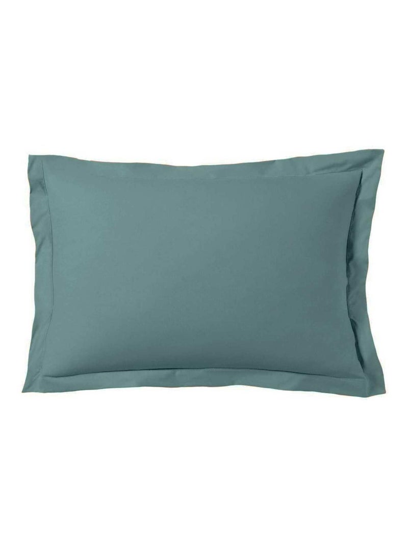 Blanc Avenue Taie D'oreiller 50x70 Cm Satin De Coton Vert - Kiabi