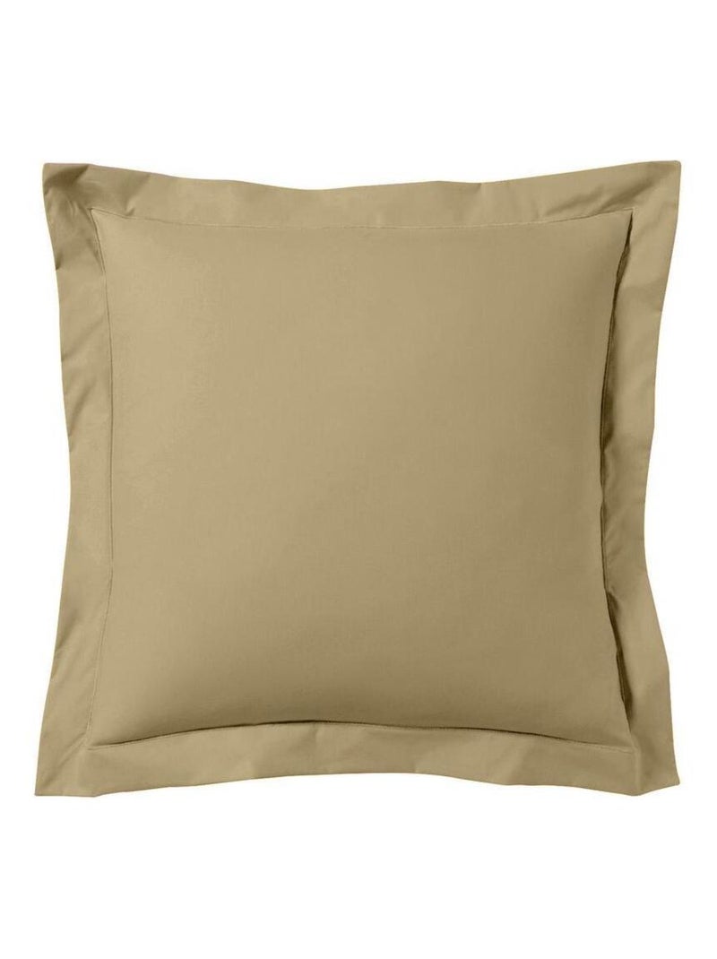 Blanc Avenue Taie D'oreiller 63x63 Cm Satin De Coton Beige - Kiabi