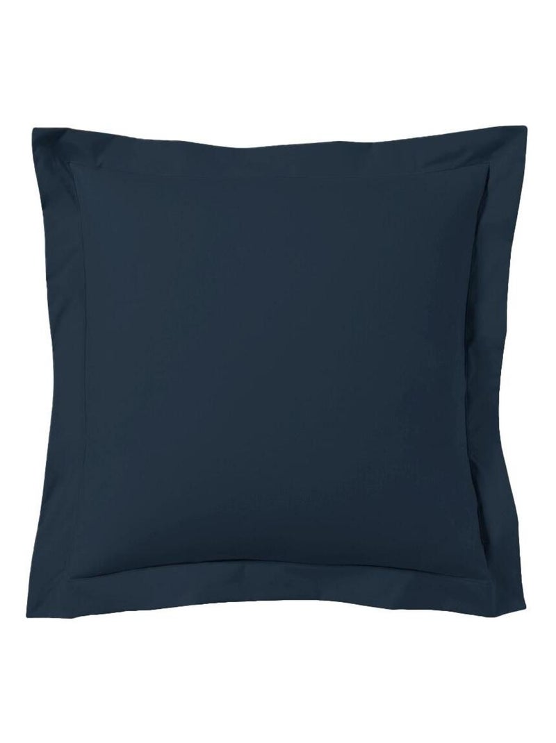 Blanc Avenue Taie D'oreiller 63x63 Cm Satin De Coton Bleu foncé - Kiabi