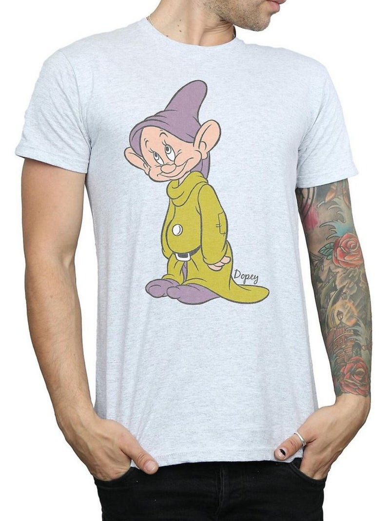 Blanche-Neige et les sept nains - T-shirt CLASSIC (Simplet) Gris chiné - Kiabi