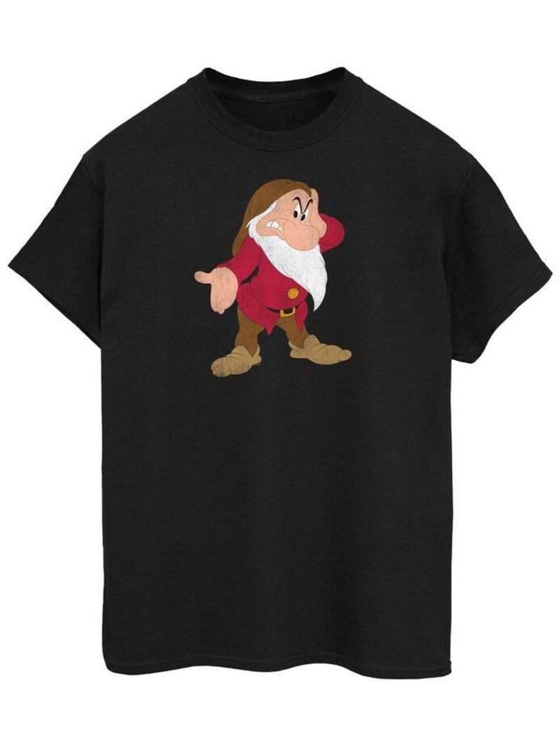 Blanche-Neige et les sept nains - T-shirt (Grincheux) Noir - Kiabi