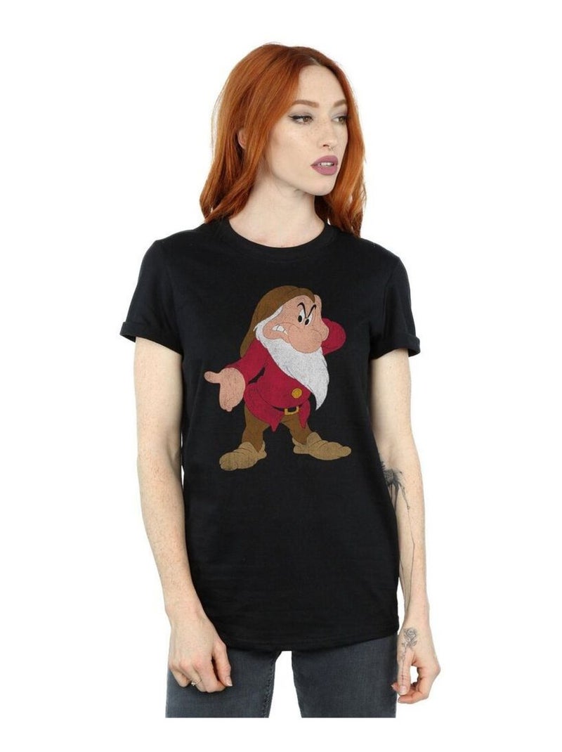 Blanche-Neige et les sept nains - T-shirt (Grincheux) Noir - Kiabi