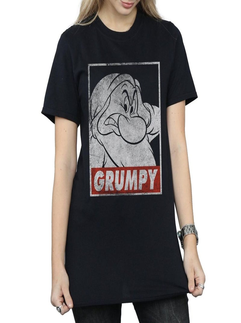 Blanche-Neige et les sept nains - T-shirt (Grincheux) Noir - Kiabi