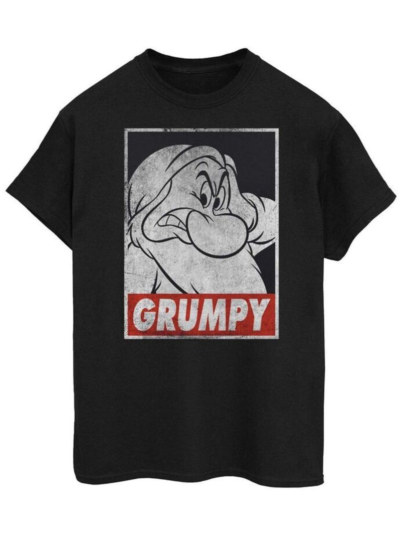 Blanche-Neige et les sept nains - T-shirt (Grincheux) Noir - Kiabi