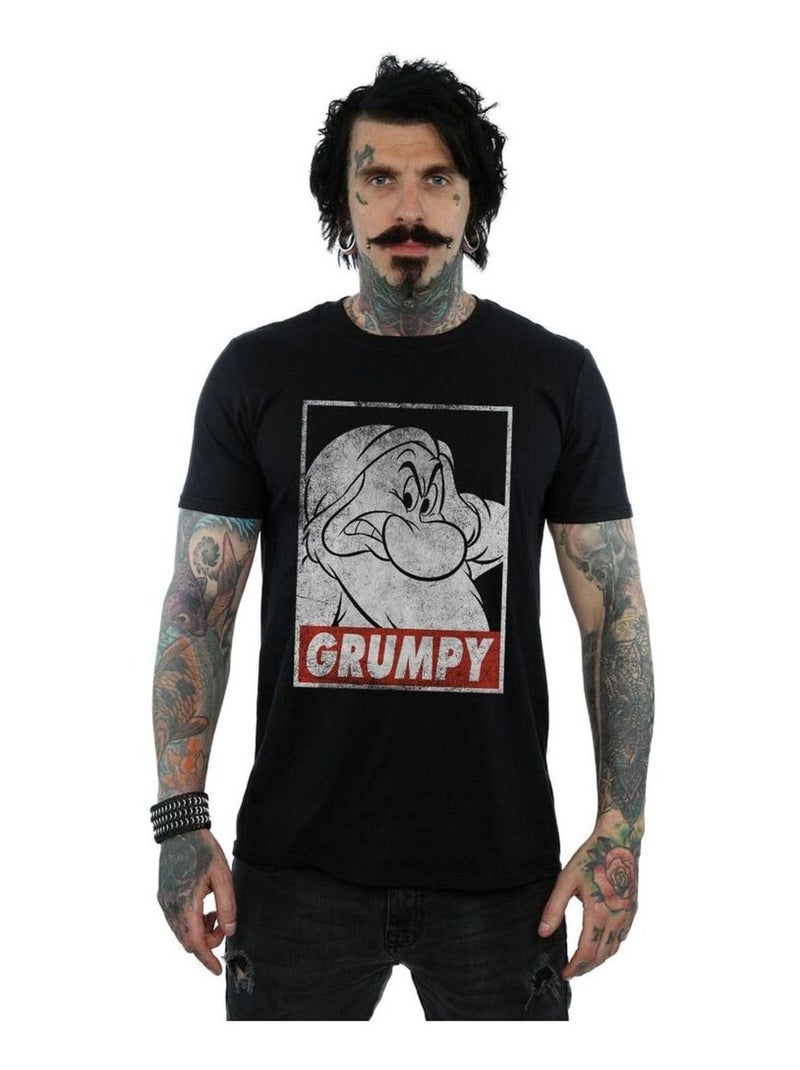 Blanche-Neige et les sept nains - T-shirt (Grincheux) Noir - Kiabi