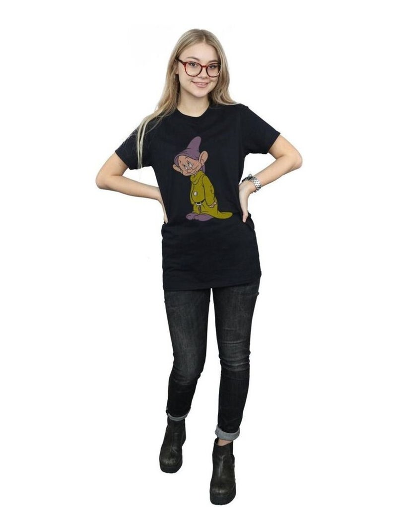 Blanche-Neige et les sept nains - T-shirt (Simplet) Noir - Kiabi