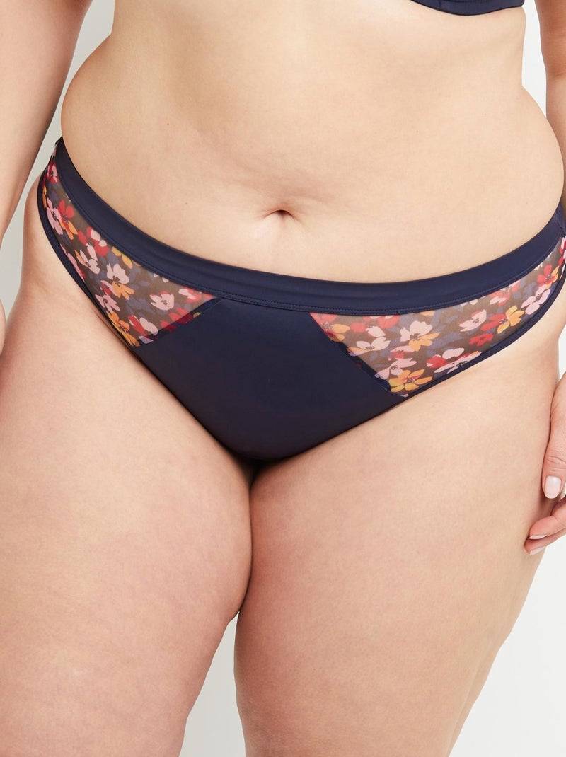 Blanche tanga tulle Bleu Multicolore - Kiabi