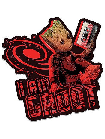 Blason mural en carton Marvel Gardiens de la Galaxie Je s'appelle Groot 67 cm