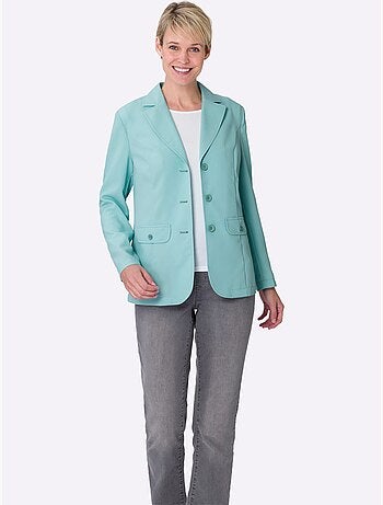 Blazer classique avec col à revers et poches à rabat - Taille standard - Moda Vilona