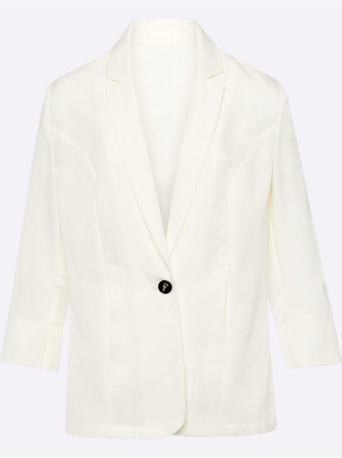 Blazer à col à revers avec manches 3/4 et poches - Taille standard - Moda Vilona - Kiabi