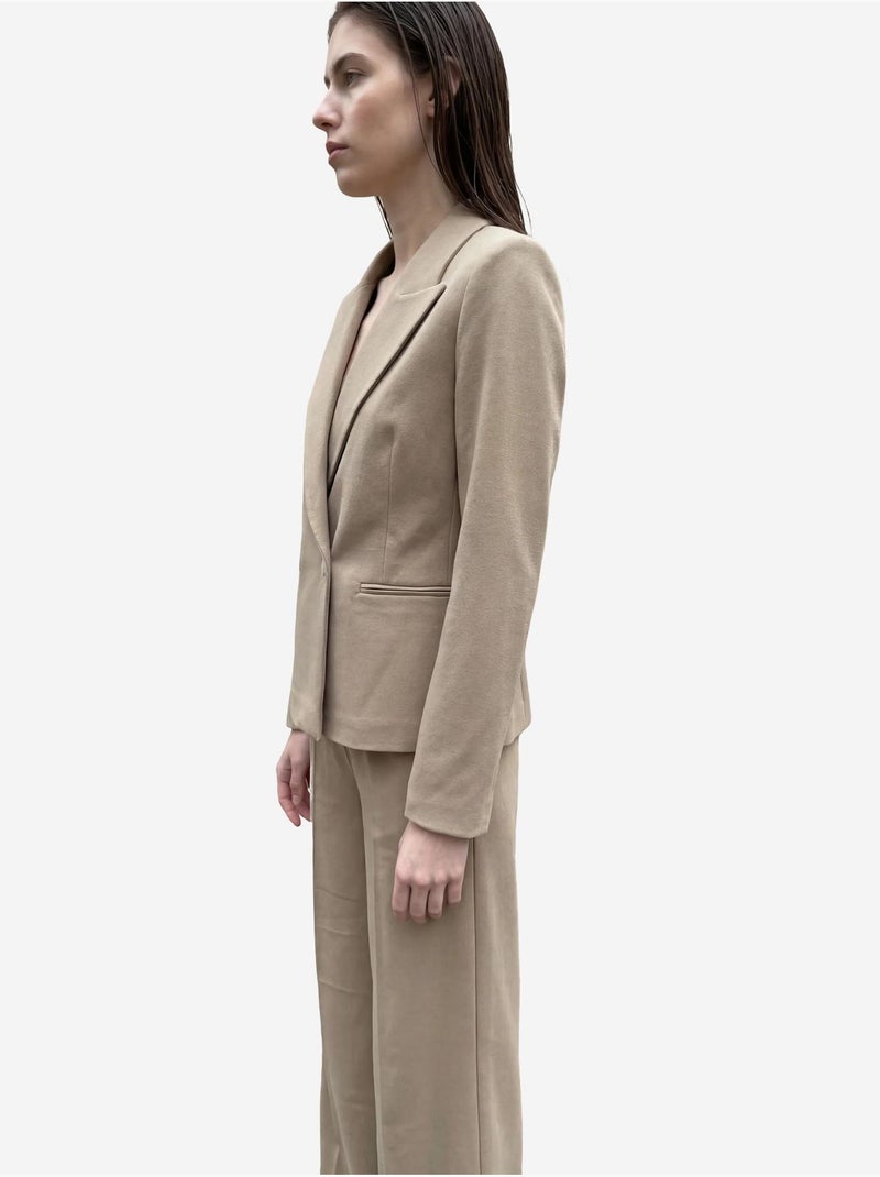 Blazer à col châle boutonné my fashion Camel - Kiabi