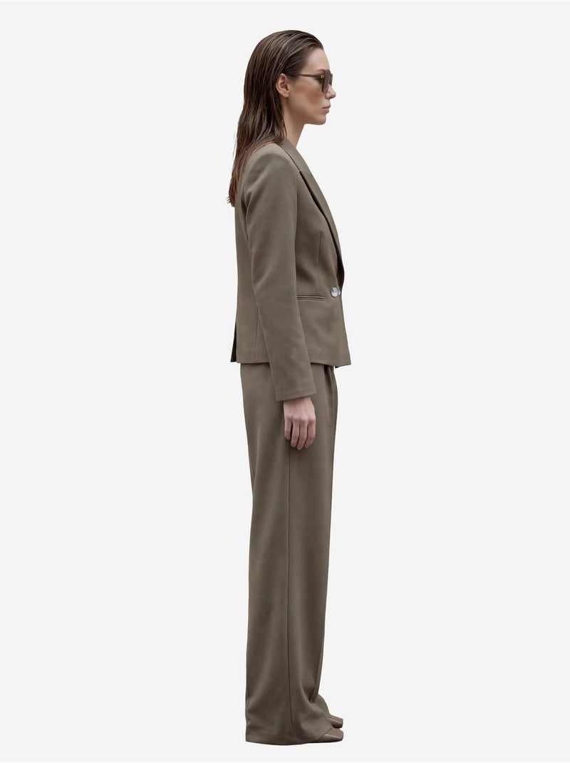 Blazer à col châle boutonné my fashion Kaki - Kiabi