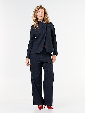 Blazer à col montant avec effet croisé