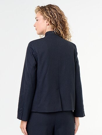 Blazer à col montant avec effet croisé