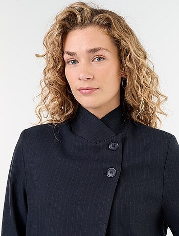 Blazer à col montant avec effet croisé