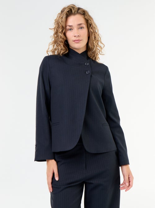 Blazer à col montant avec effet croisé - Kiabi Blazer à col montant avec effet croisé - Kiabi