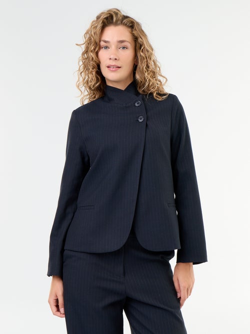 Blazer à col montant avec effet croisé - Kiabi Blazer à col montant avec effet croisé - Kiabi