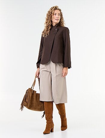 Blazer à col montant avec effet croisé