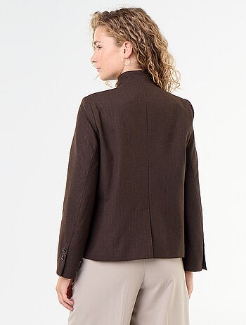 Blazer à col montant avec effet croisé