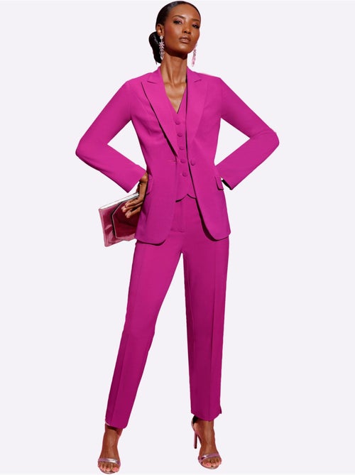 Blazer à col revers et manches longues en polyester recyclé - Taille standard - Helline - Kiabi Blazer à col revers et manches longues en polyester recyclé - Taille standard - Helline - Kiabi