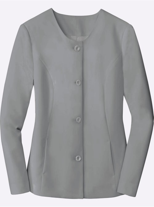 Blazer à encolure ronde avec boutons et poches latérales - taille standard - moda vilona - Kiabi Blazer à encolure ronde avec boutons et poches latérales - taille standard - moda vilona - Kiabi