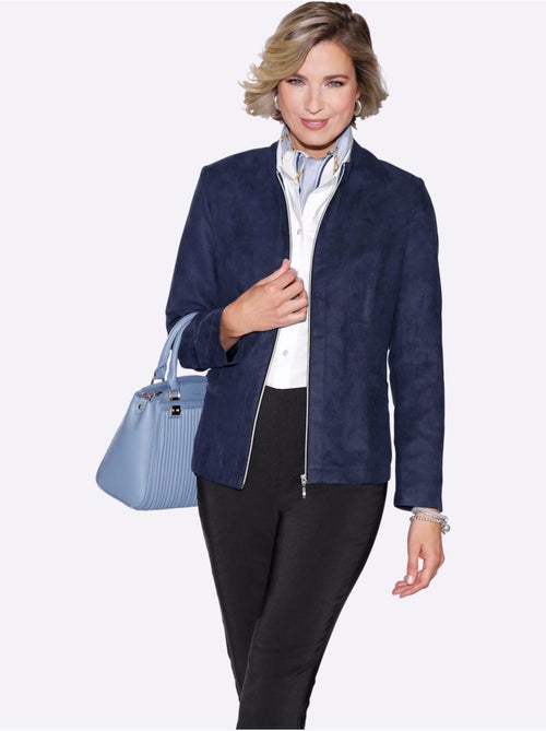 Blazer à glissière avec col montant et poches plaquées - Taille standard - Moda Vilona - Kiabi