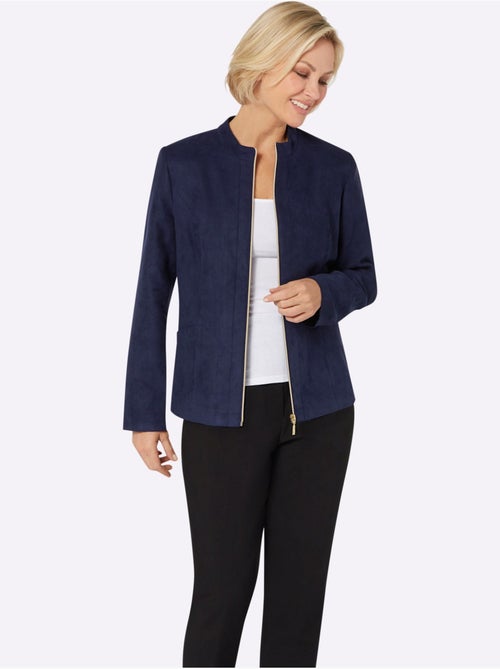 Blazer à glissière avec col montant et poches plaquées - Taille standard - Moda Vilona - Kiabi