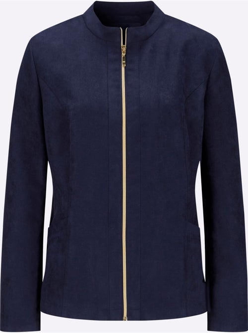 Blazer à glissière avec col montant et poches plaquées - Taille standard - Moda Vilona - Kiabi