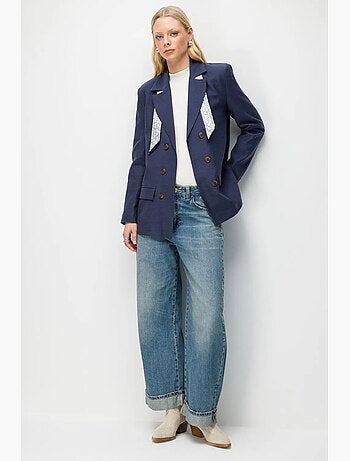 Blazer à manches longues et patch mixray