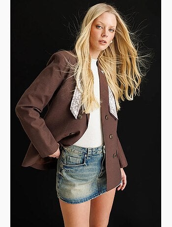 Blazer à manches longues et patch mixray